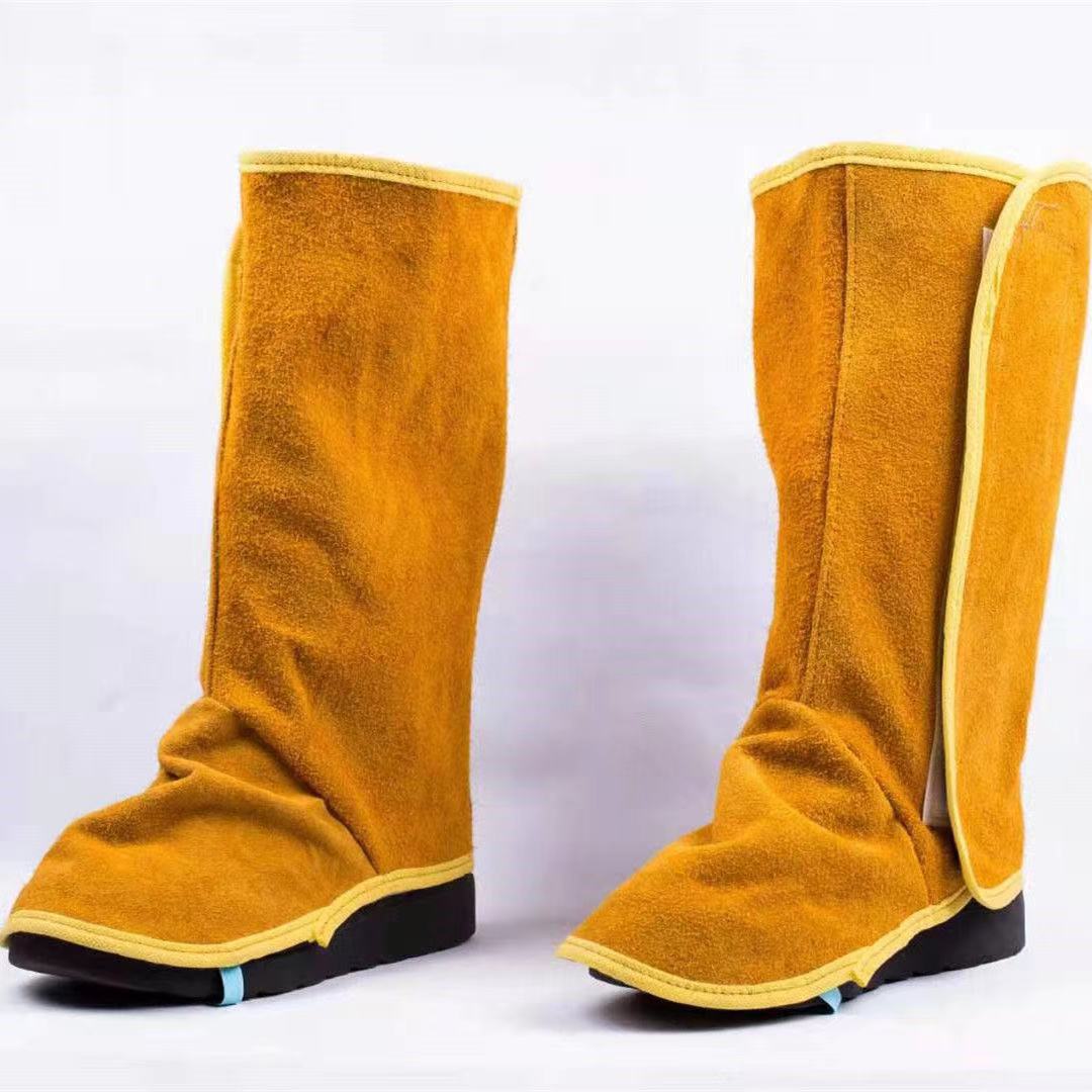 電焊三件套電焊圍裙電焊套袖電焊護腳牛皮圍裙牛皮套袖牛皮護腳