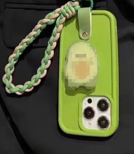 Rosa roja Smiley cara pulsera para iPhone13/15Pro crossbody 14PROMAX Apple 13 teléfono caso 11 mujer 12