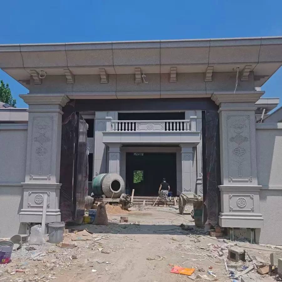 山东烟台莱州源头厂家直供花岗岩别墅安装设计。 园林景观