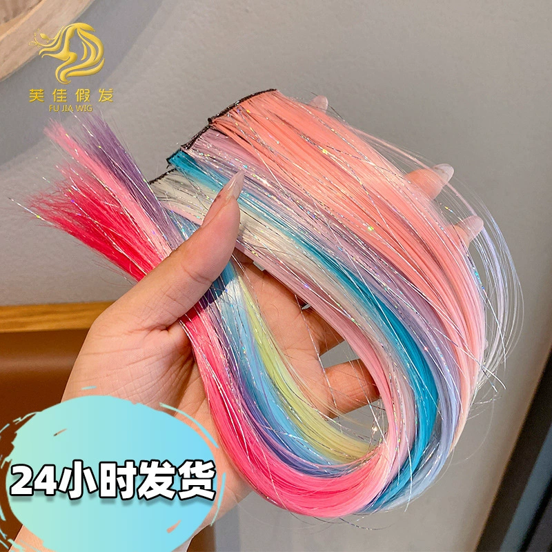 Новая внешняя торговля tinsel hair лазерная золотая проволока градиентный цвет блестящая металлическая проволока без следов источника волос завод