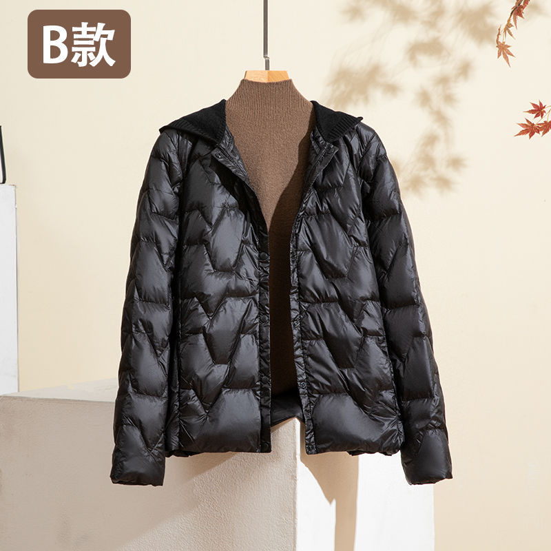 Transfronterizo U casa otoño y invierno nueva chaqueta de cuello en V damas delgada y suelta para aumentar el tamaño interior chaqueta con capuchón de camisa blanca