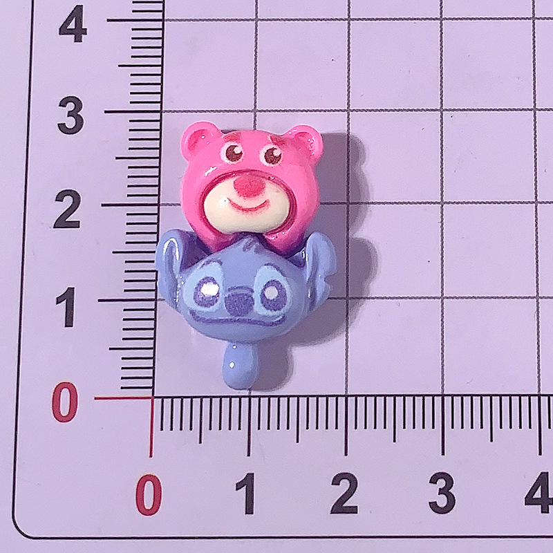 Nuevos dibujos animados cadena de animales cadena didiy accesorios de resina crema pegamento para el cabello clip de cabello botones de zapatos caso de teléfono móvil material hecho a mano