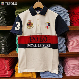 New Summer Men's Pure Cotton Polo Shirt Short-Sleeved Shirt Men's Handsome Casual Contrasting Color Matching Loose Polo Style