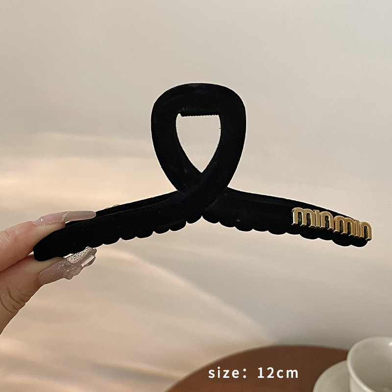 Horquilla de temperamento elegante francés, pinza de tiburón de acrílico para mujer, pinza de agarre grande, accesorios para el cabello, horquilla de sensación de alta calidad al por mayor