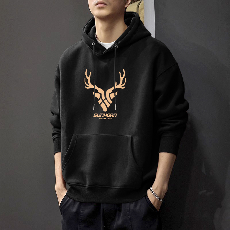 Otoño chaqueta encapuchada masculina marca de moda primavera y otoño todo-en - uno pesado americano adolescente oversize chaqueta suelta