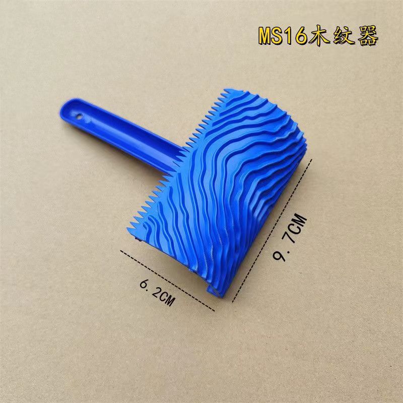 Pintura de vetas de madera Pintura de arte de impresión Pintura de madera Textura de pintura Herramienta de rallado Simulación de goma Cepillo de rodillo de vetas de madera