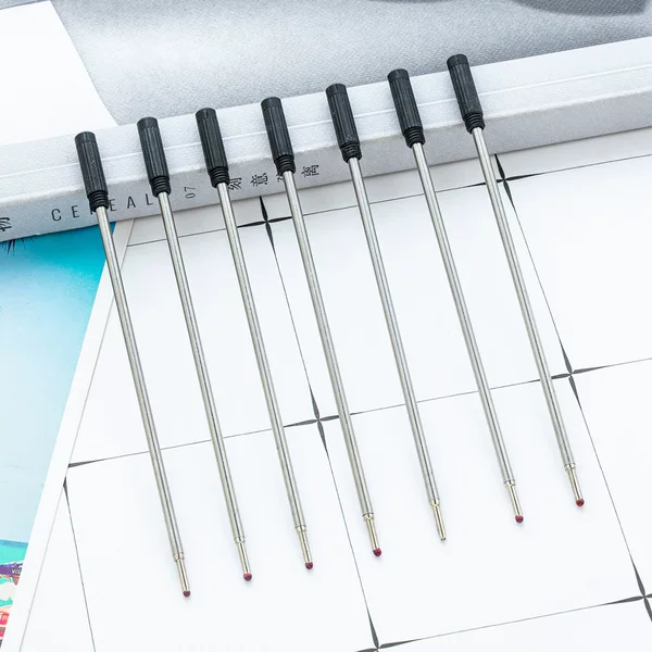 Manufacturer's High-Quality Ballpoint Pen Refill 1.0mm Bullet Tip Metal Pen Refill for Students, Smooth Writing Ballpoint Pen Replacement Refill