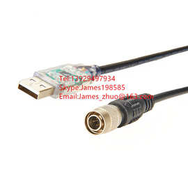 USB 转Hirose 4针公头连接线USB485 原装FTDI芯片串口连接线