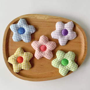 Fabric plaid flowers children's hats clothing hats clothes brooch accessories accessories souvenirs mobile phone case accessories