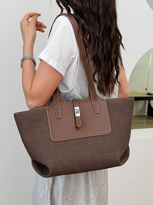 Bolsas para mujeres 2026 comercio exterior nueva moda versátil brazo bolsas de hombro nicho color de gran capacidad de transporte