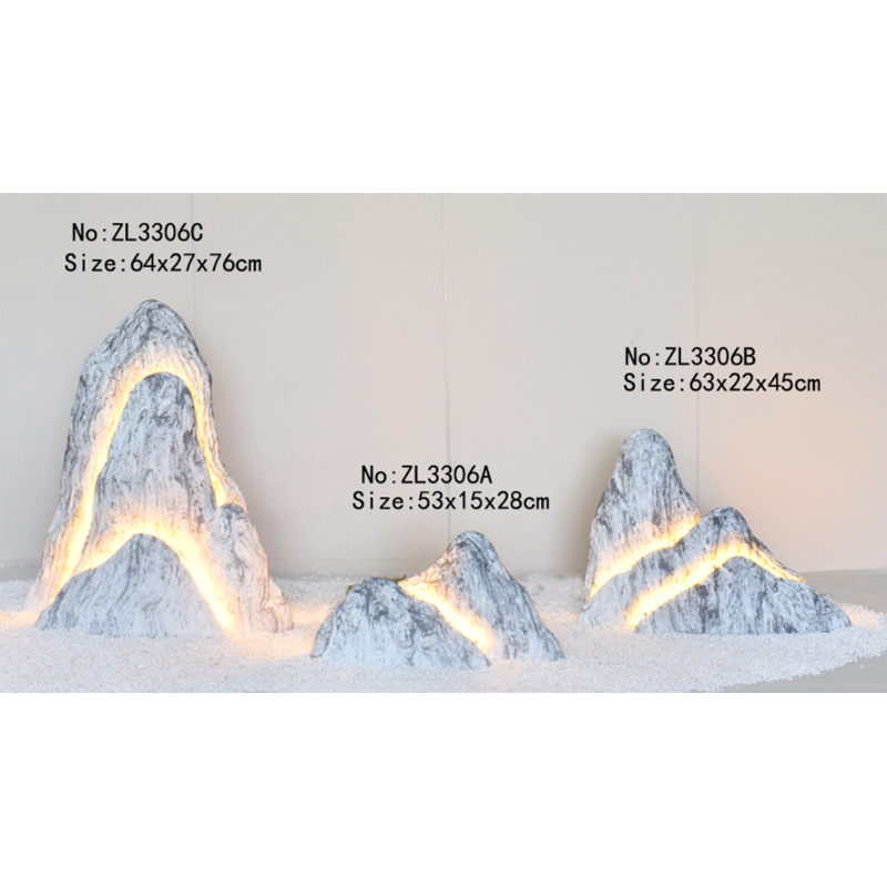 Jardín rocalla paisajismo decoración de resina piedra falsa película de filmación espuma micro paisaje piedra de simulación de musgo