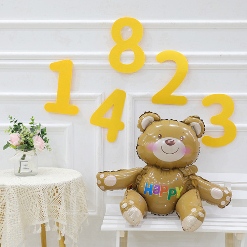 Cross-border Xiaohongshu internet celebrity children's baby felt non-woven digital birthday decoration first-year party photo arrangement