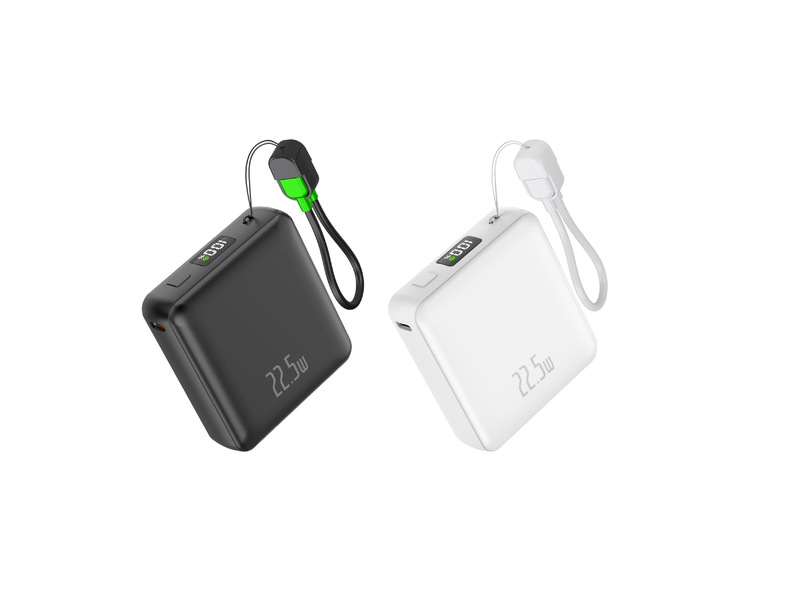 小さな正方形には、高速充電用のケーブルが付属しています。窒化ガリウム充電ミニ電源バンク 10000 mAh 22.5W 超高速充電ミニ|undefined