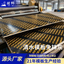 工地用模板木工板建筑易于固定 标准厚度黑色覆膜建筑模板木板