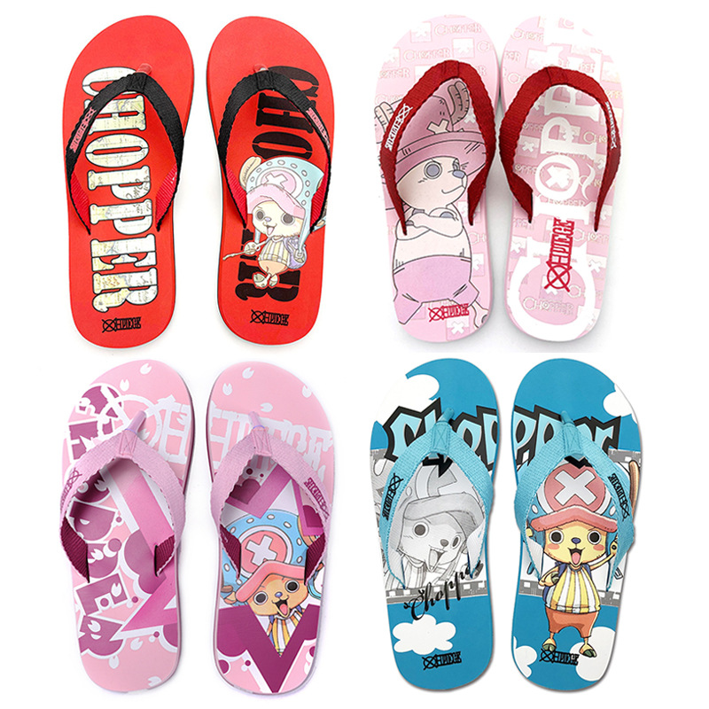 海贼王人字拖乔巴时尚印花夏季沙滩透气耐磨夹情侣学生潮夹趾拖鞋