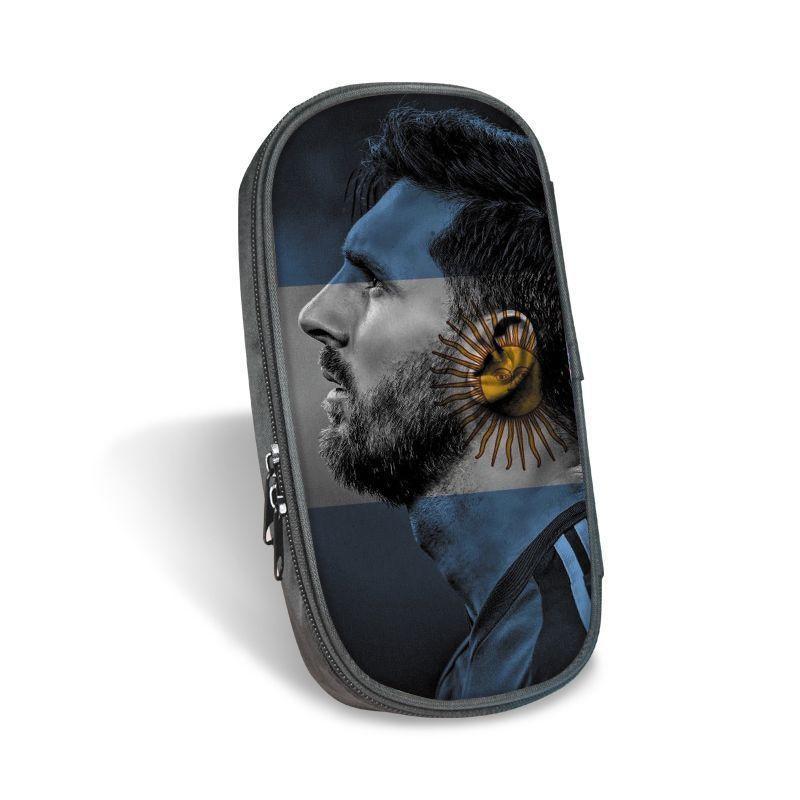 Estuche para lápices de lona Star Ronaldo para estudiantes de alto valor Estuche para papelería Messi Estuche para papelería multifuncional Estuche para lápices de gran capacidad