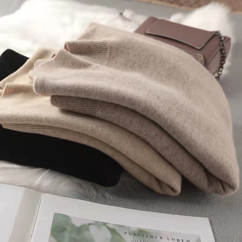 New Autumn and Winter Loose Sweater, Large Size Knitted Base Shirt, Half Turtleneck for Women New Autumn and Winter Loose Sweater, Large Size Knitted Base Shirt, Half Turtleneck for Women