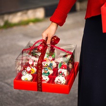 九宫格包装盒2014年圣诞纸杯现货手提蛋糕盒创意蛋黄酥甜品礼物