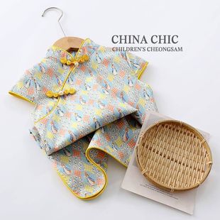 Girls' Cheongsam Summer New Children's Dress Summer Outfit Baby Princess Chinese Dress Hanfu