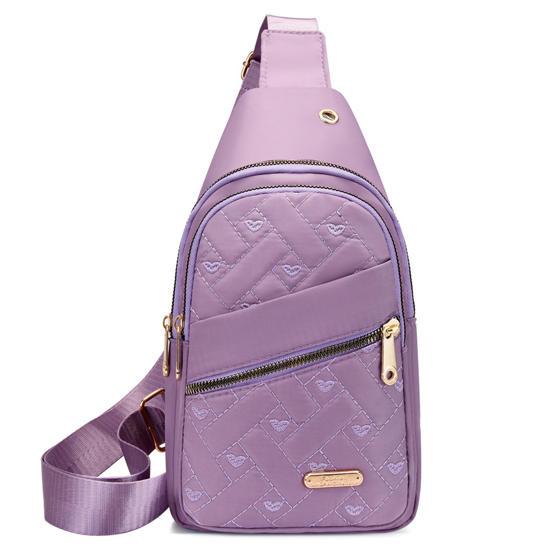 Nueva moda casual bolso de mujer multi-capa bordado hilo estilo coreano bolso de hombro simple mujer de mediana edad bolso de pecho de la madre