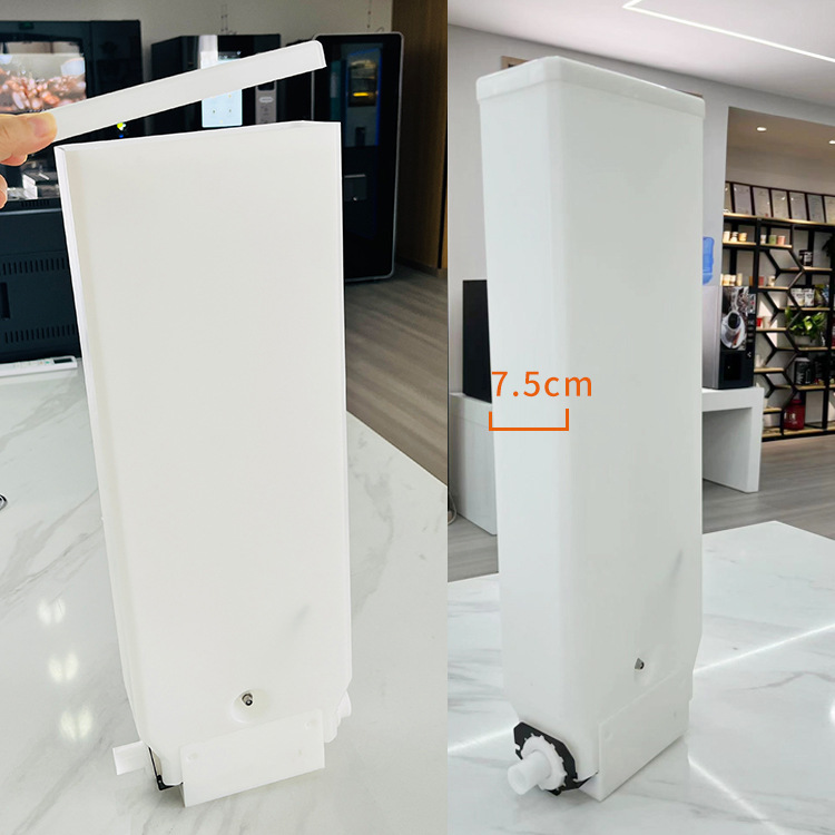 La caja de plástico en polvo instantáneo es adecuada para máquinas de café, máquinas de leche de soja, máquinas de té con leche, etc.