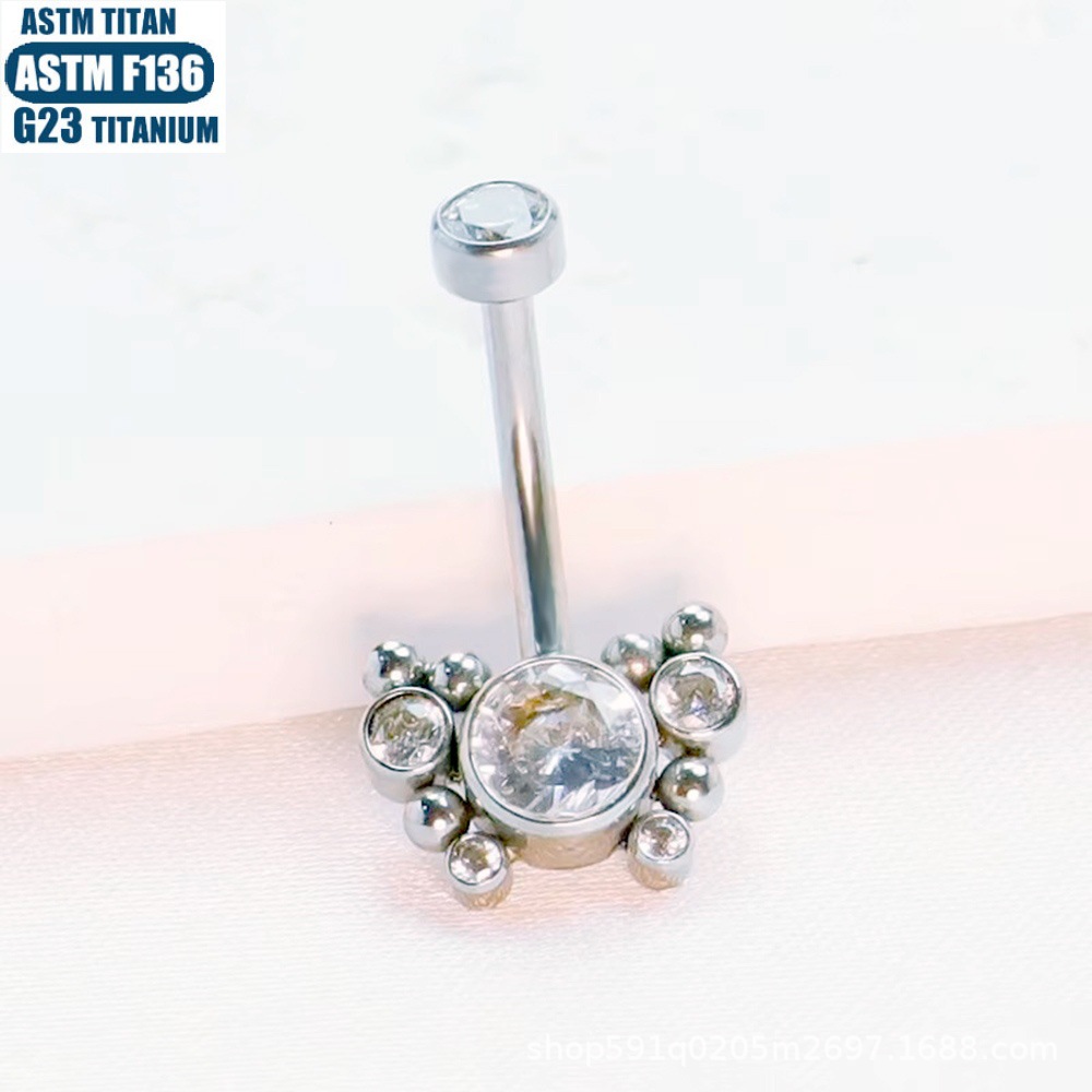 Pointed titanium steel lip stud product view
