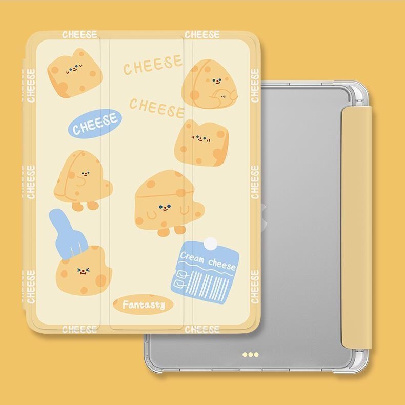 Cheerful Cheese iPad Case 11th Gen Pro Air 8 6th Gen 10.2/9.7 70% off Airbag Drop Protection with Pencil Slot Cheerful Cheese iPad Case 11th Gen Pro Air 8 6th Gen 10.2/9.7 70% off Airbag Drop Protection with Pencil Slot