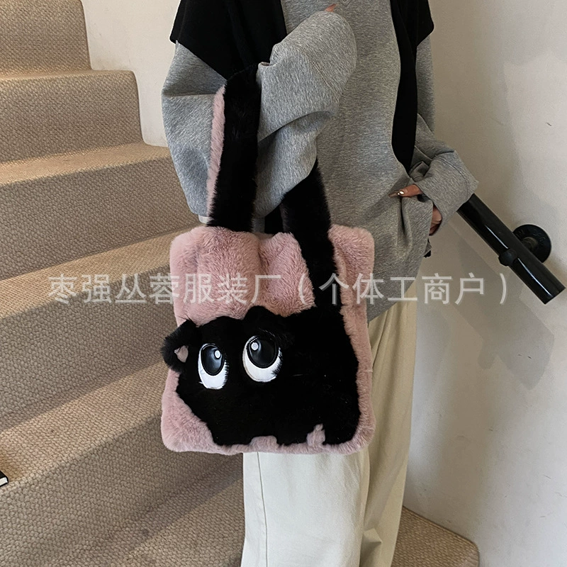 Capacious demi-season cartoon shoulder bag, (Cross-border trading)