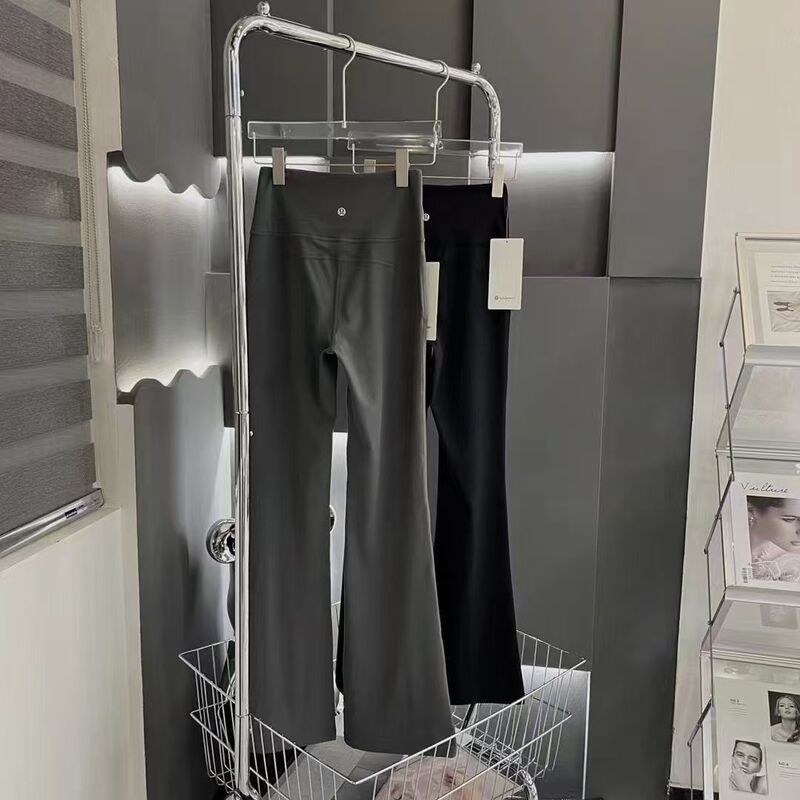 Llu Lulu Style Sports Yoga Wear Fitness Pants Women's Ultra-High Waist Flared Pants Sports Yoga Pants Wide-Leg Pants