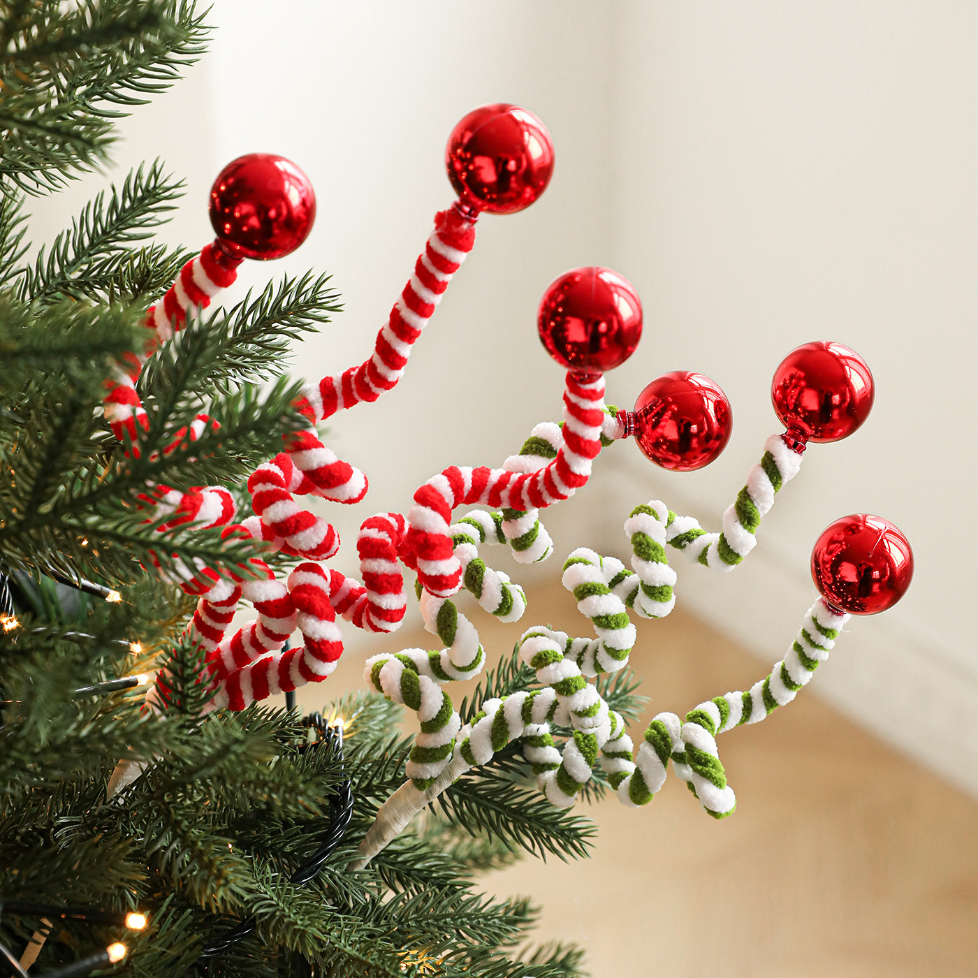 Nuevos dulces de espuma peluche torsión varilla de fijación decoración de Navidad decoración de árbol de Navidad arreglos de flores festivas