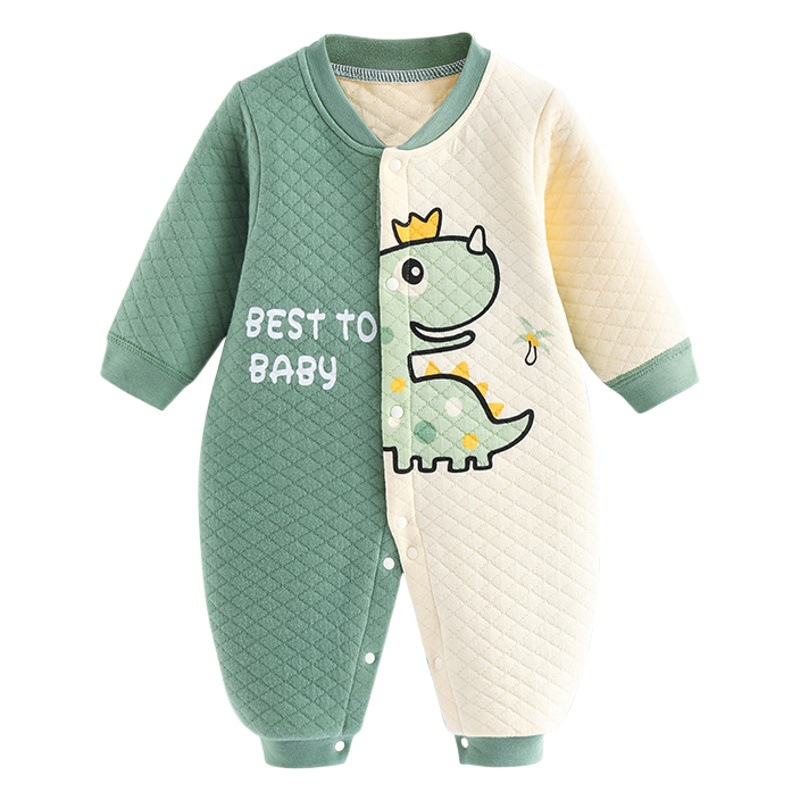 Ropa de otoño e invierno para bebés, monos de algodón puro para bebés, peleles cálidos y adorables de algodón acolchado para niños y niñas, mamelucos para recién nacidos.