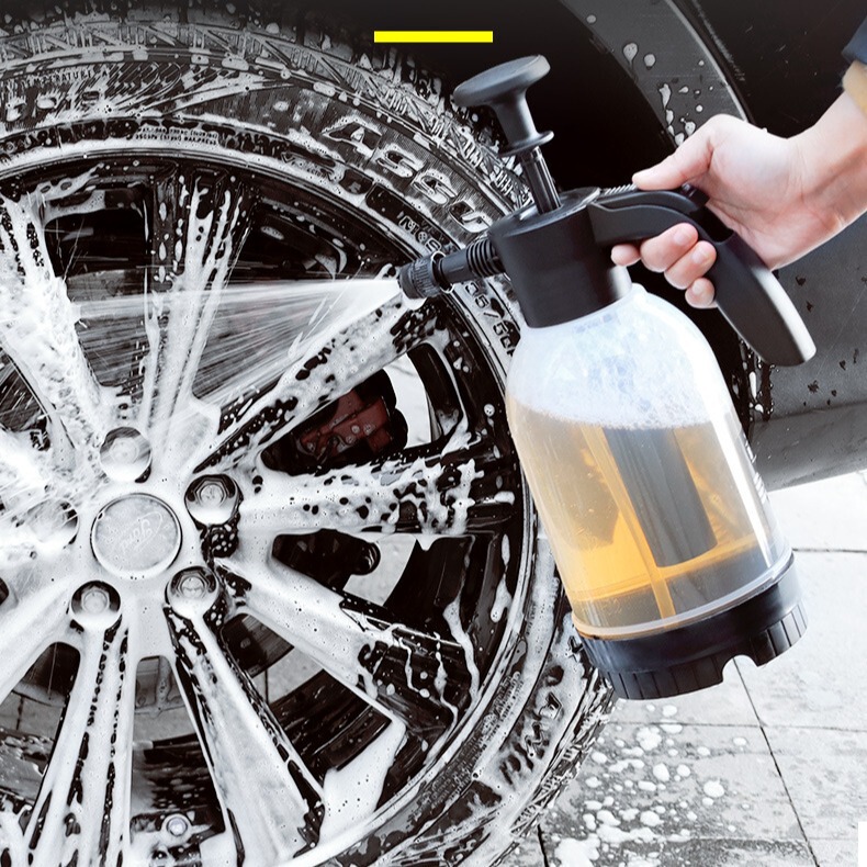 High-Pressure Foam Spray Bottle for Car Washing, Household Use, Handheld Spray-Type Flower Watering Sprayer, Manual with Pressure Relief Valve