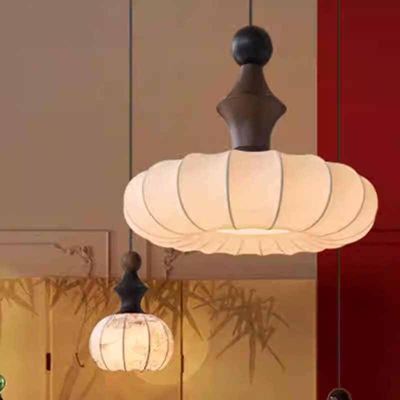 Nuevo estudio candelabro chino retro dormitorio francés tela de sala de estar de madera maciza estilo retro sensación de alto nivel estilo chino arte antiguo