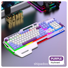 Shibaodu GK50 サスペンションキーキャップメカニカルフィールメタルパネル 3 色ハンドレスト有線ゲーミングキーボードとマウス