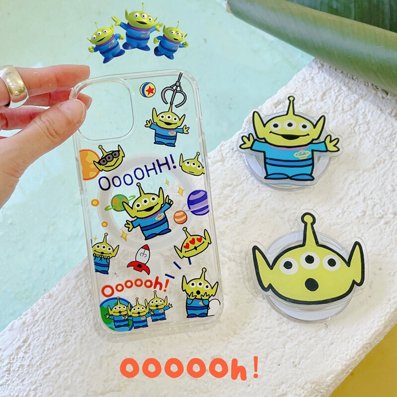 Star Spaceship Three-Eyeball for iphone15promax Apple 14 Mobile Phone Case Magnetic Bracket 13 Transparent 12