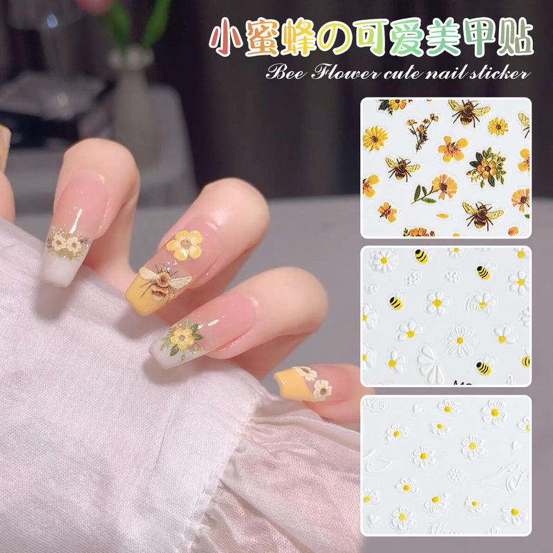 Evening Explosions Spring Flower Daisy Nail Art Sticker Summer Warm Sun Series Sunflower Nail Account Sticker