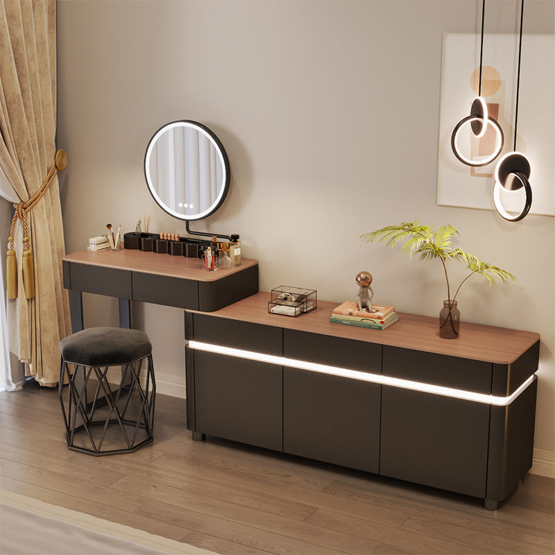 새로운 인기 모델 T-5 블랙 웨이브 우드 그레인 표면 6단 서랍장