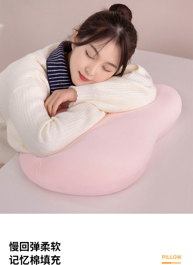 Ice Silk Cat Belly Pillow Memory Foam Pillow Summer Belly Pillow Cervical Spine Sleep Office Bed Pillow Cushion Pillow