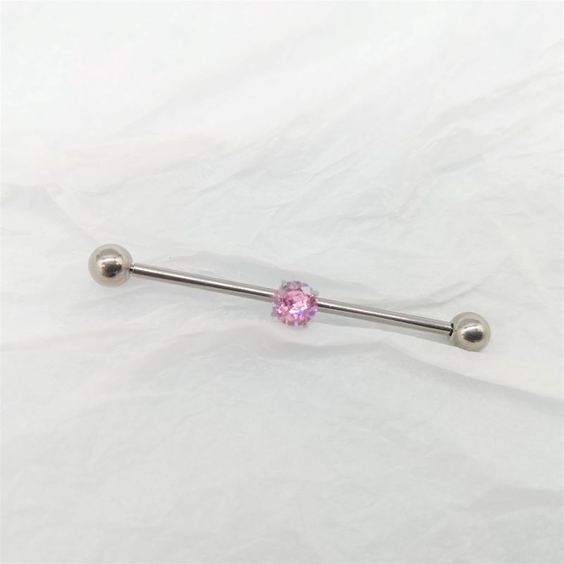 G23 Titanium Ear Barbell 14g Four-Prong Zircon Ear Cartilage Barbell Piercing Jewelry detail image 35