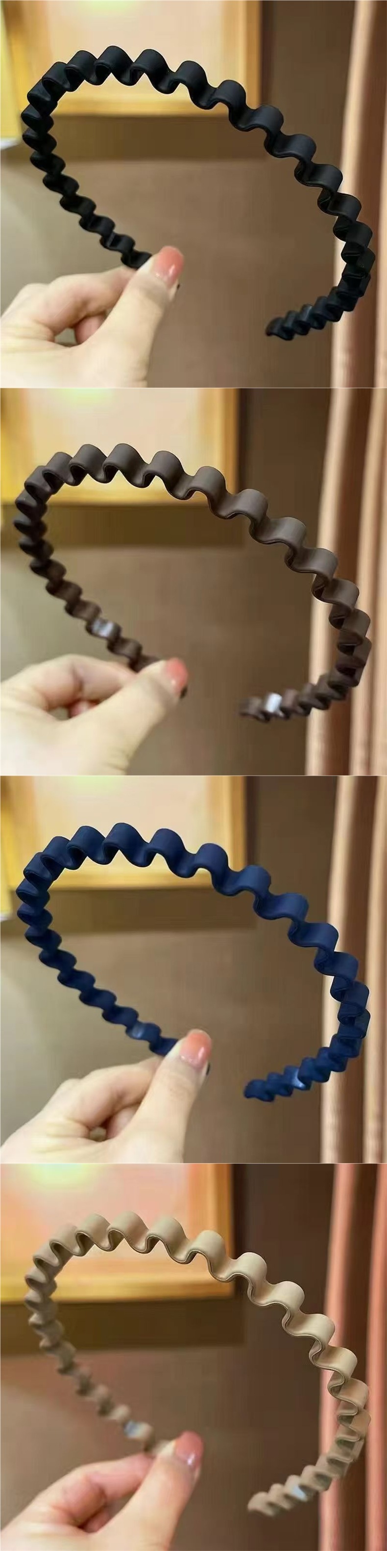 Face Washing Headband Student Non-Slip Accessory Wave Hairband 2025 New Clip Simple Hair Tie_voghion.com
