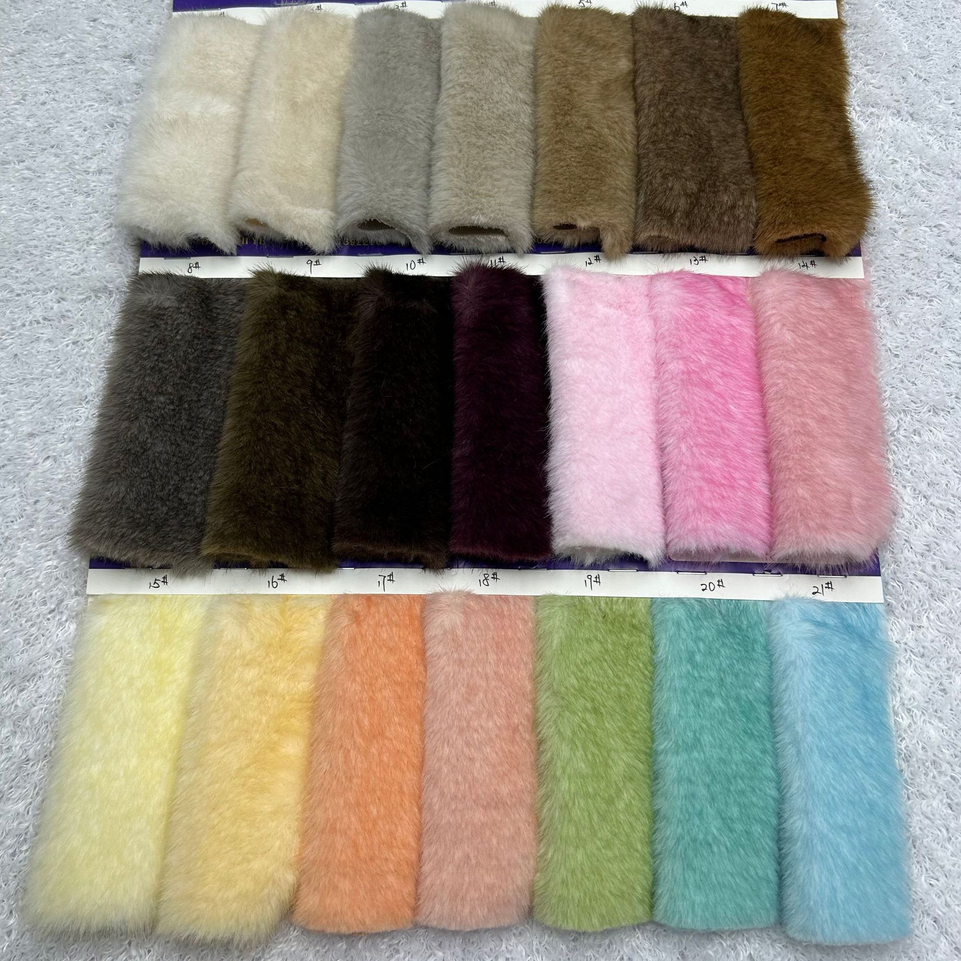 900G大金貂染尖 15毛双色小米貂 小姆貂 罗曼貂绒仿皮草毛绒面料