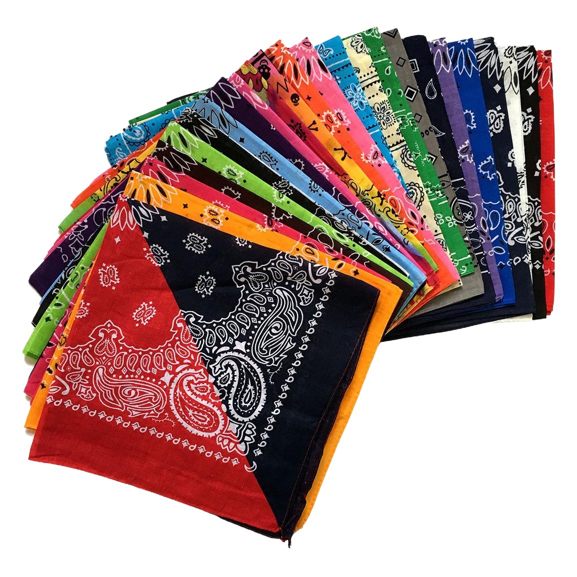 Pure Cotton Hip-Hop Square Scarf Outdoor Sports Skull Bandana Street Dance Scarf Unisex Neck Gaiter Face Mask Sports Outdoor Square Scarf