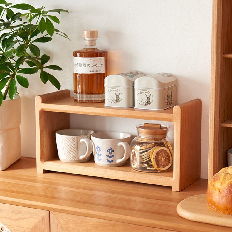 Solid Wood Water Cup Storage Rack Household Kitchen Dining Table Coffee Cup Kung Fu Tea Cup Rack Tea Set Multi-functional Storage Rack