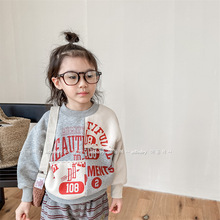 2025春童装春装新款 儿童春款韩版抓绒卫衣女童上衣冬款 123617