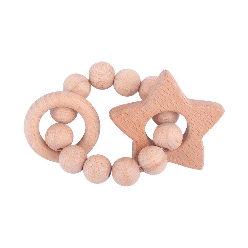 Nuevo bebé suministros de dibujos animados animal pájaro elefante teether juguete calmante bebé haya pulsera molar