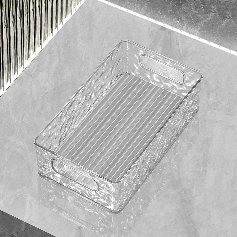 Caja organizadora de mascarillas cosméticas transparente de escritorio YZ1008, cesta de aperitivos acrílica, caja de almacenamiento de artículos diversos para el hogar y la cocina