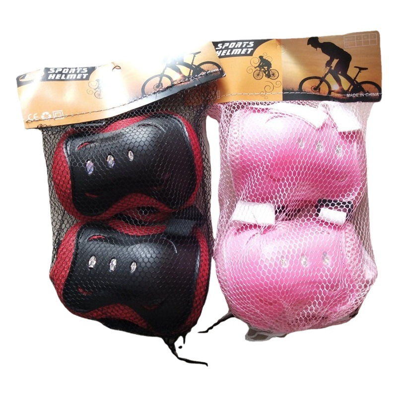 Children's Protective gear knee pad 6-Piece Set balance car thickened butterfly protective gear scooter skates Sports combination protective gear