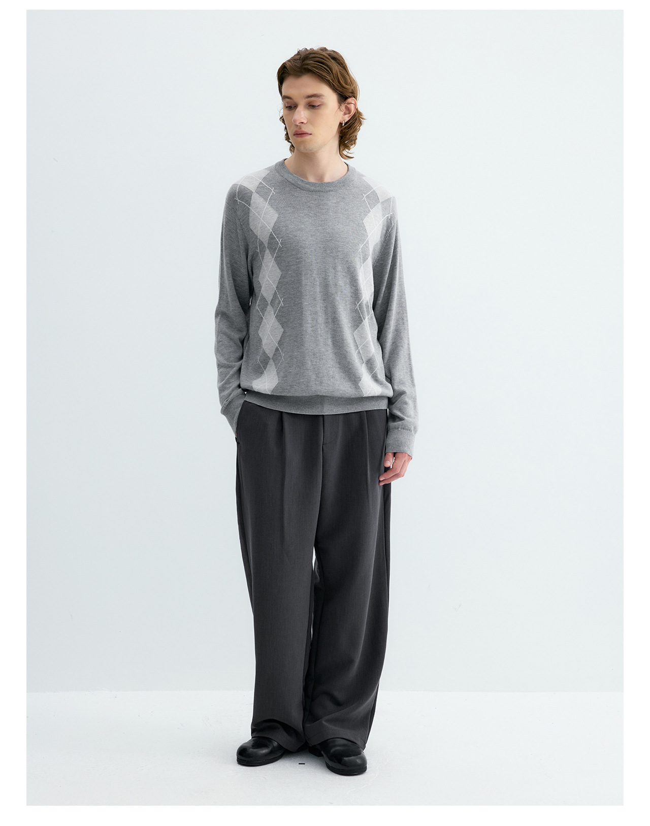 UNF Ralph Plaid 300g Crew Neck Sweater