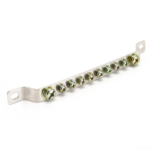 10-hole busbar, distribution box zero/ground busbar copper terminal, zero/ground wire terminal, copper busbar strip