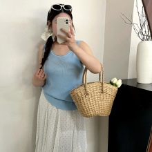 大码女装外穿内搭吊带背心女百搭针织衫2026夏款胖mm打底衫23963